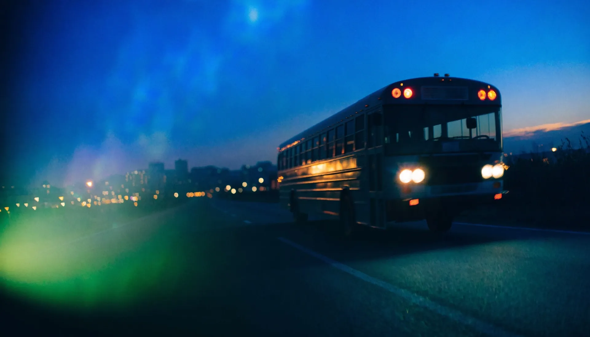 School bus tracked live on a route map